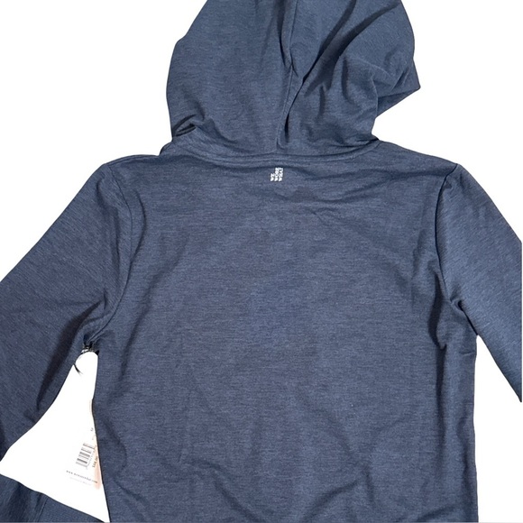 WeWoreWhat Fitted Zip-Up Hoodie Heather Navy Size M NWT - Picture 6 of 9